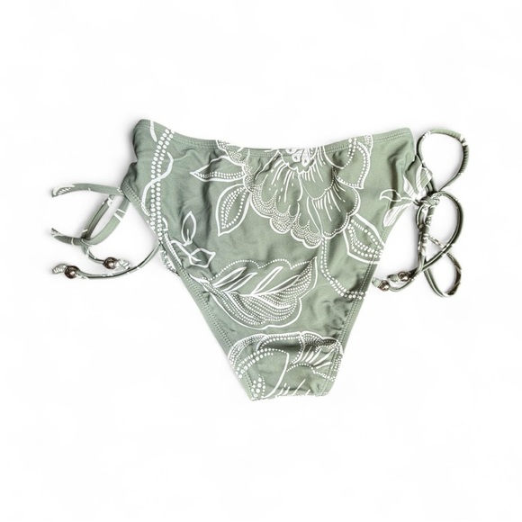 Cupshe Tropical Floral Back Tie Bralette & Tie Side Bikini Set Size Small - Picture 5 of 7